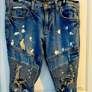 Heritage Americans Men’s Slim Fit Distressed Jeans